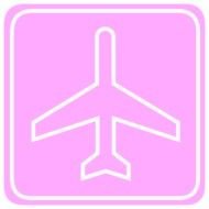 Pink Airplane Clip Art N3