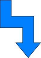 big Blue Down Arrow drawing