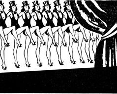 Chorus Line Clip Art drawing