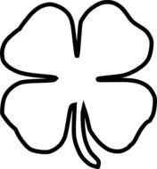 Shamrock Outline Clip Art N5