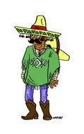 Mexican man with the Sombrero clipart