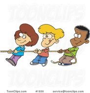 Cartoon Pulling Rope