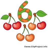 Bildtitel 6 Zahlen Clipart