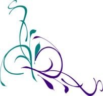 Floral Swirl Clip Art N25