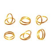 isolated gold wedding rings