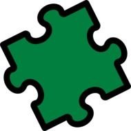 Green Puzzle Piece Clip Art N7