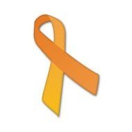 Orange Cancer Ribbon Clip Art N3