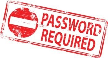 warning sign password required
