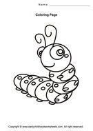 Cute Caterpillar Coloring Pages