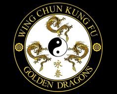 Wing Chun Kung Fu Golden Dragons clipart