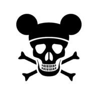 Mickey Mouse Ears skull drawing