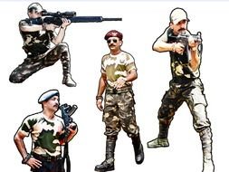 isolated Indian commandos