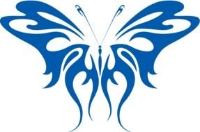 cool Blue Butterfly, tattoo design