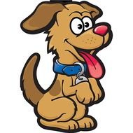 Dog Clip Over The Page Plastic Bookmarks