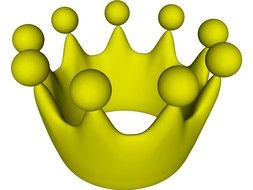 yellow cartoon crown
