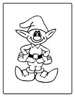 Christmas elf Coloring Pages drawing