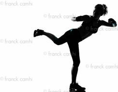 Female Kickboxing Silhouette