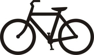 Bike Silhouette Clip Art drawing