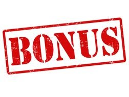 red bonus sign