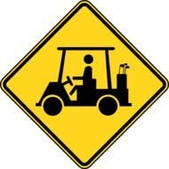Golf Cart Crossing Sign