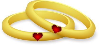 isolated two wedding rings