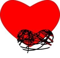 Red And Black Heart Clip Art N9