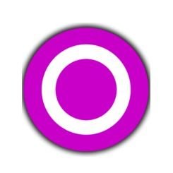 Air Traffic sign, purple and white Circle