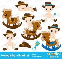 Baby Cowboy Horse Clip Art