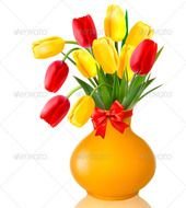 Spring Flowers In Vase