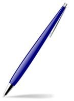 blue pen drawing