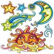 Sun Moon And Stars Clip Art N9
