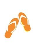 orange Flip Flop drawing