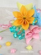 Origami Flowers drawing