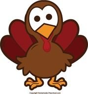 Cute Turkey Clip Art N11