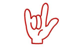 I Love You Hand Sign drawing