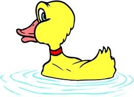 Duck Water Cartoon drawing