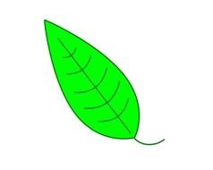 Grey Simple Leaf Clip Art Vector