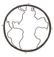 Earth, simple Line Drawing