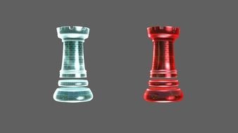 Colorful chess pieces clipart