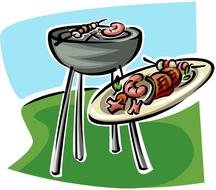 Clip art of barbecue