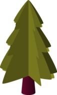 3D Tree Clip Art drawing