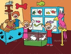 Cartoon pet store clipart