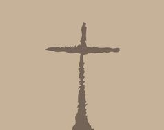 catholic cross in graphic representation