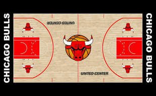 Chicago Bulls Basketball Court drawing