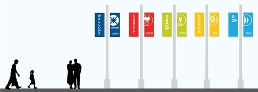 Outdoor Church Banners drawing