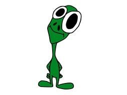 Funny Alien as a graphic illustration