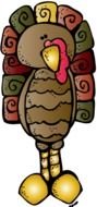 cute animated turkey