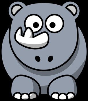 Cartoon Rhino Clip Art N9