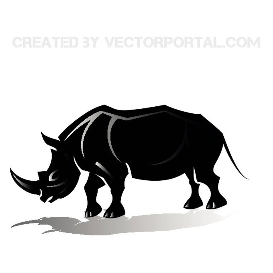 RHINOCEROS VECTOR SILHOUETTEeps