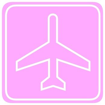 Pink Airplane Clip Art N3